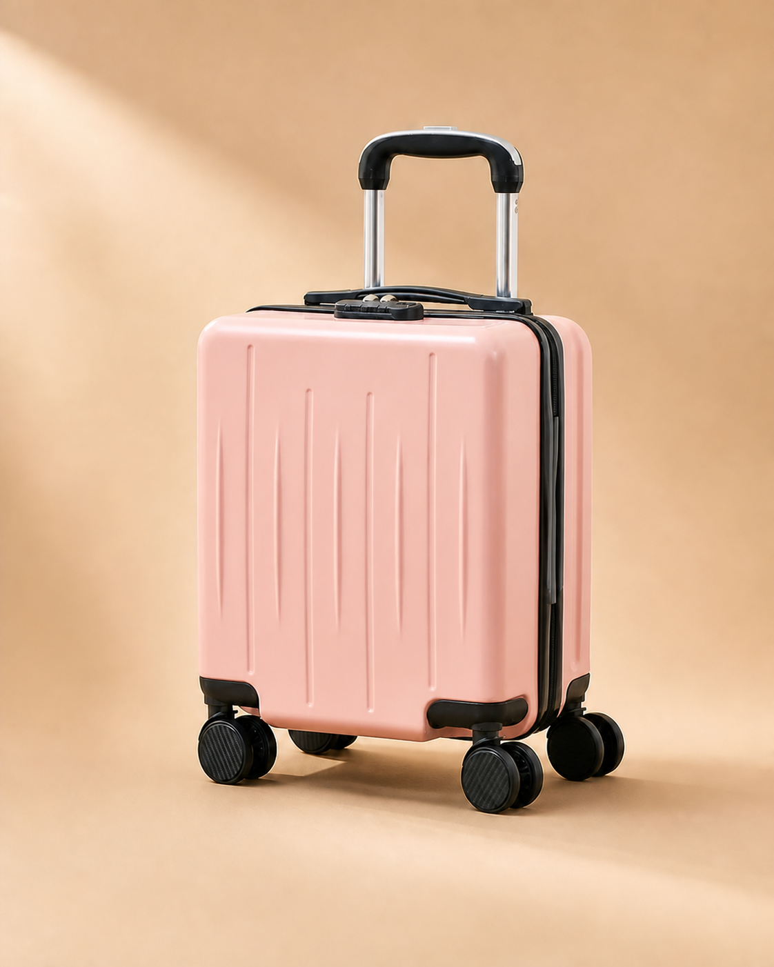 Fowey 14 Inch Hard Shell Travel Makeup Case in Pink
