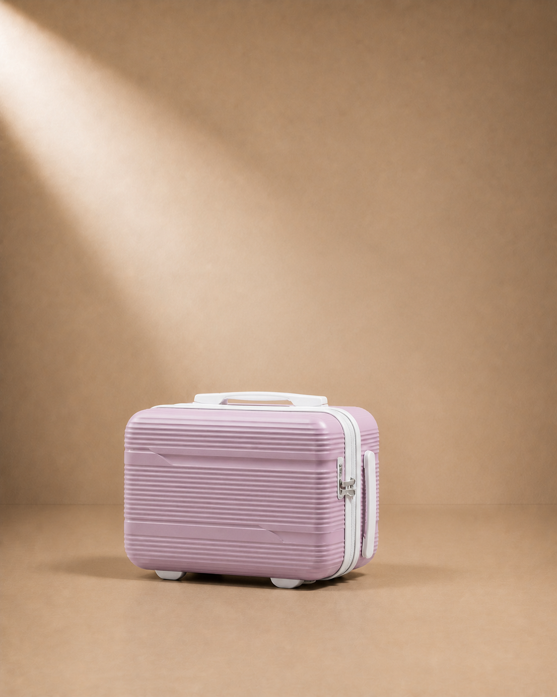 Trebah Travel Makeup Case with Vanity Case - 13/20 Inch in Pink White