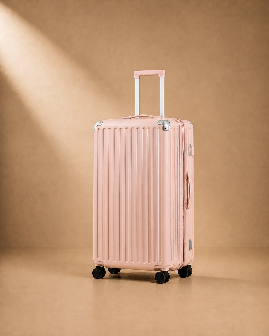 Tresaith 4 Piece Hard Shell Suitcase Set - 14/20/24/28 Inch in Pink
