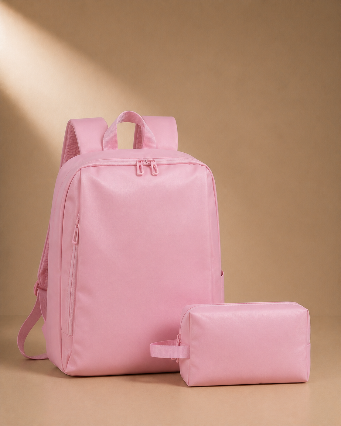 Painswick 5 Piece Hard Shell Suitcase Set with Travel Bag in Pink