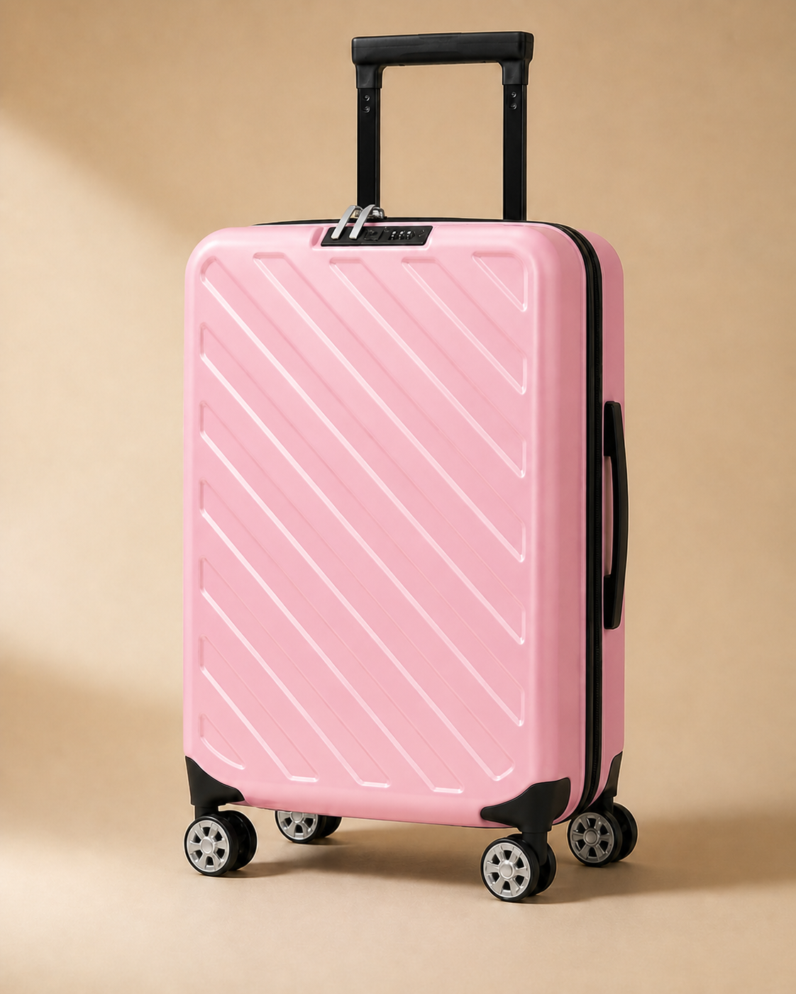 Polruan Foldable Cabin Suitcase - 20/24/28 Inch in Pink