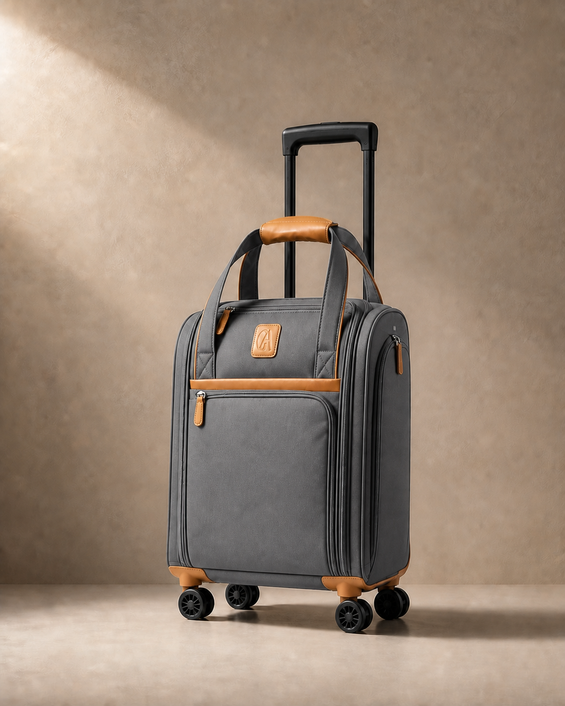 Whitby Cabin Suitcase with Laptop Pocket - 16 Inch in Grey