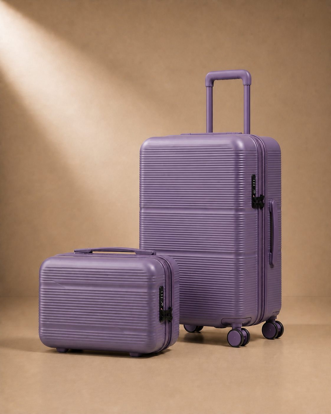 Trebah Travel Makeup Case with Vanity Case - 13/20 Inch in Purple