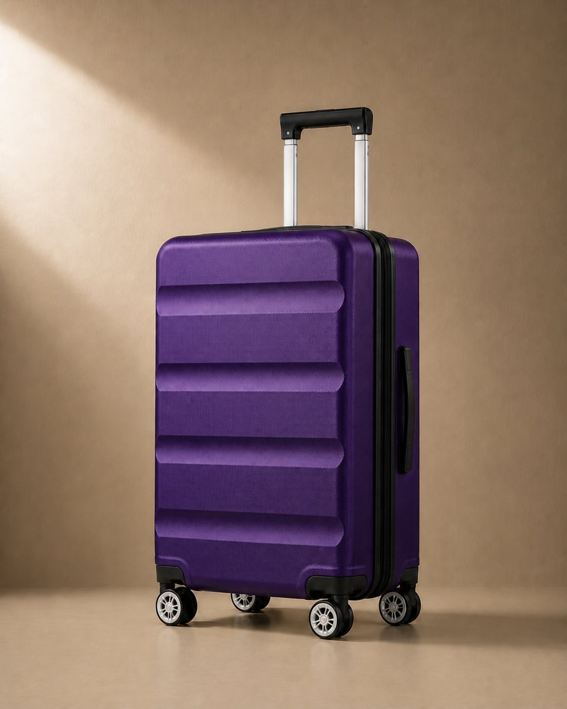 Sidmouth Hard Shell Cabin Suitcase - 19 Inch in Purple