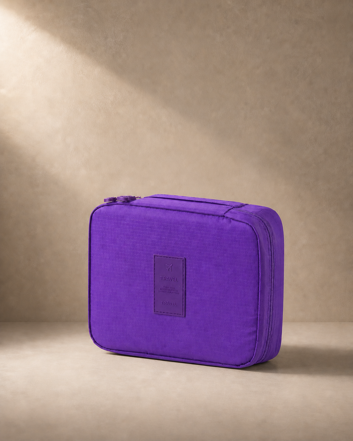Godrevy Travel Makeup Case with Cosmetic Organiser in Purple