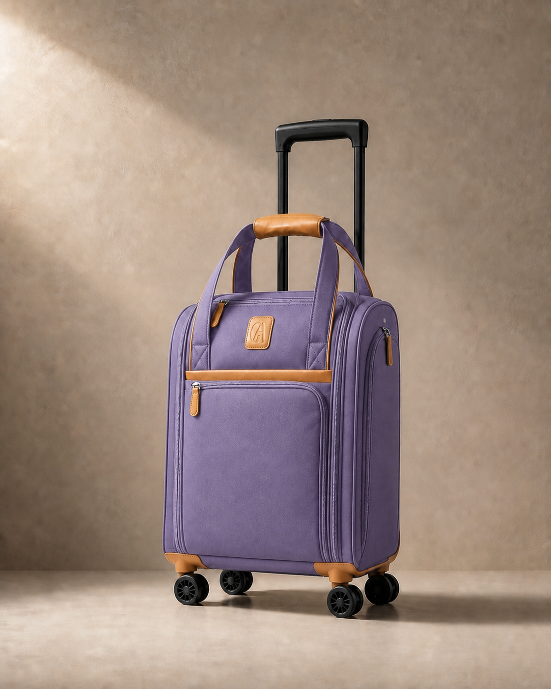 Whitby Cabin Suitcase with Laptop Pocket - 16 Inch in Purple