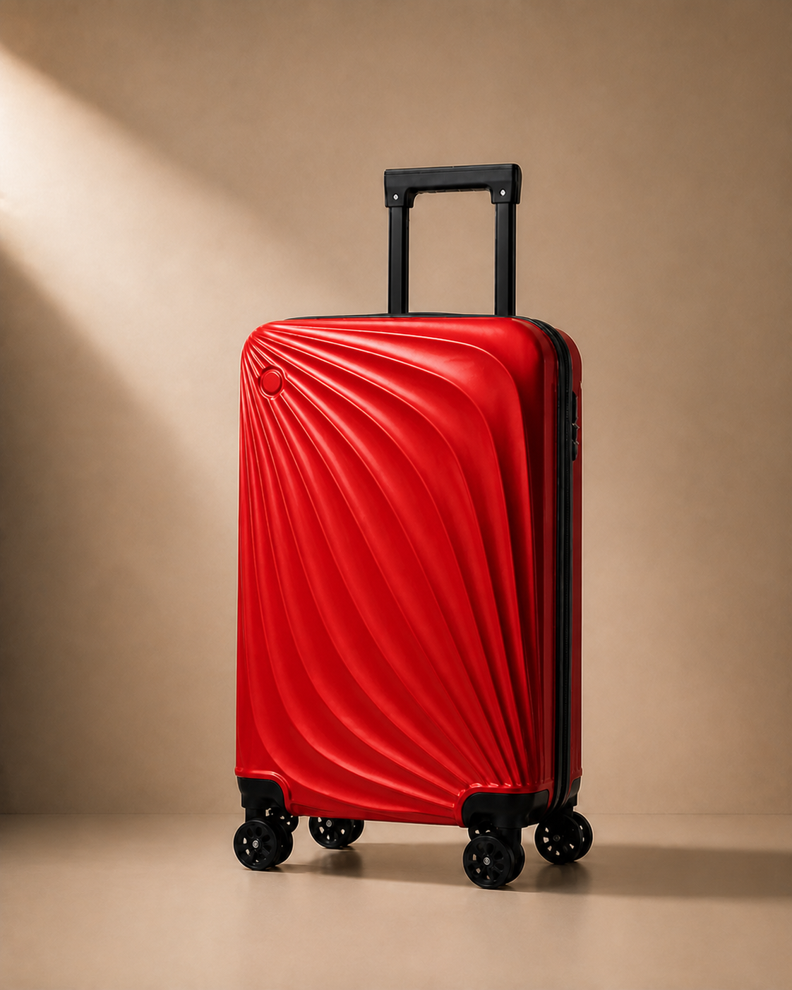 Mousehole 20 Inch Hard Shell Travel Makeup Case in Red