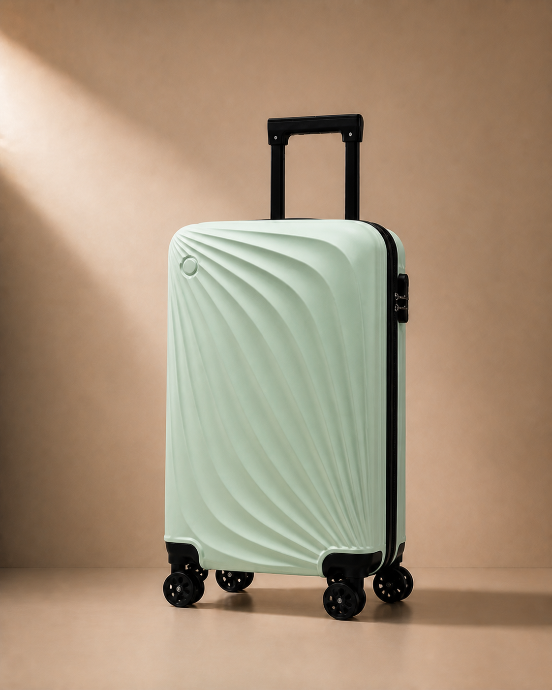 Mousehole 20 Inch Hard Shell Travel Makeup Case in Sage Green