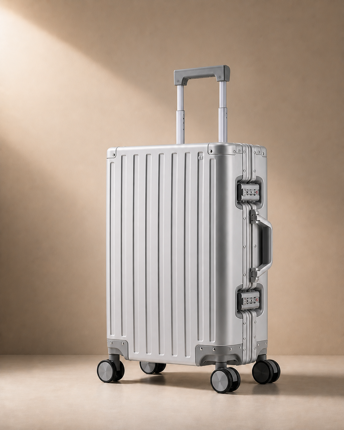 Marazion Aluminium Frame Cabin Suitcase - 20/24/26/28 Inch in Silver