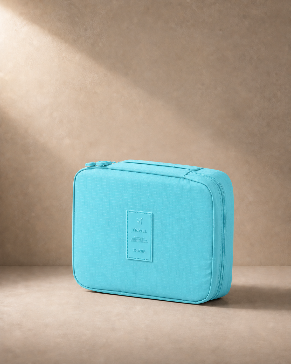 Godrevy Travel Makeup Case with Cosmetic Organiser in Sky Blue