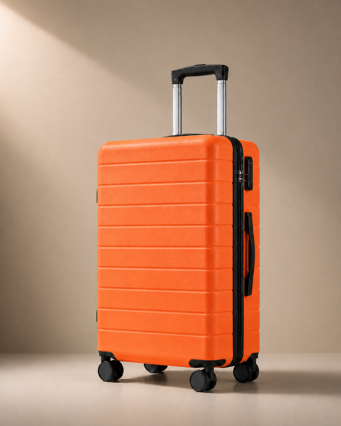 Southwold Scratch-Resistant Travel Suitcase in Orange, 28 Inch - front view