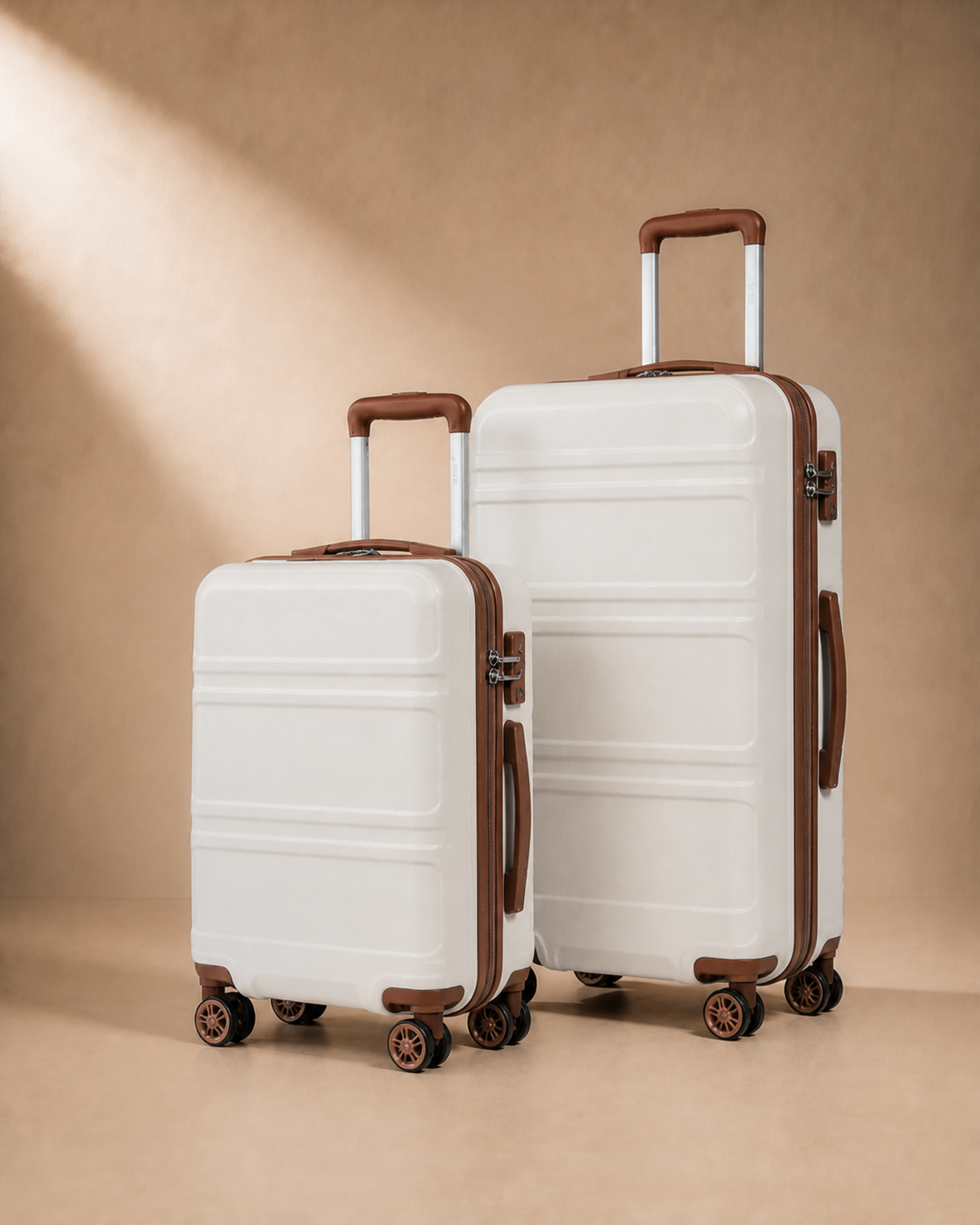 Tenby Hard Shell Cabin Suitcase - 12/20 Inch in WHITE