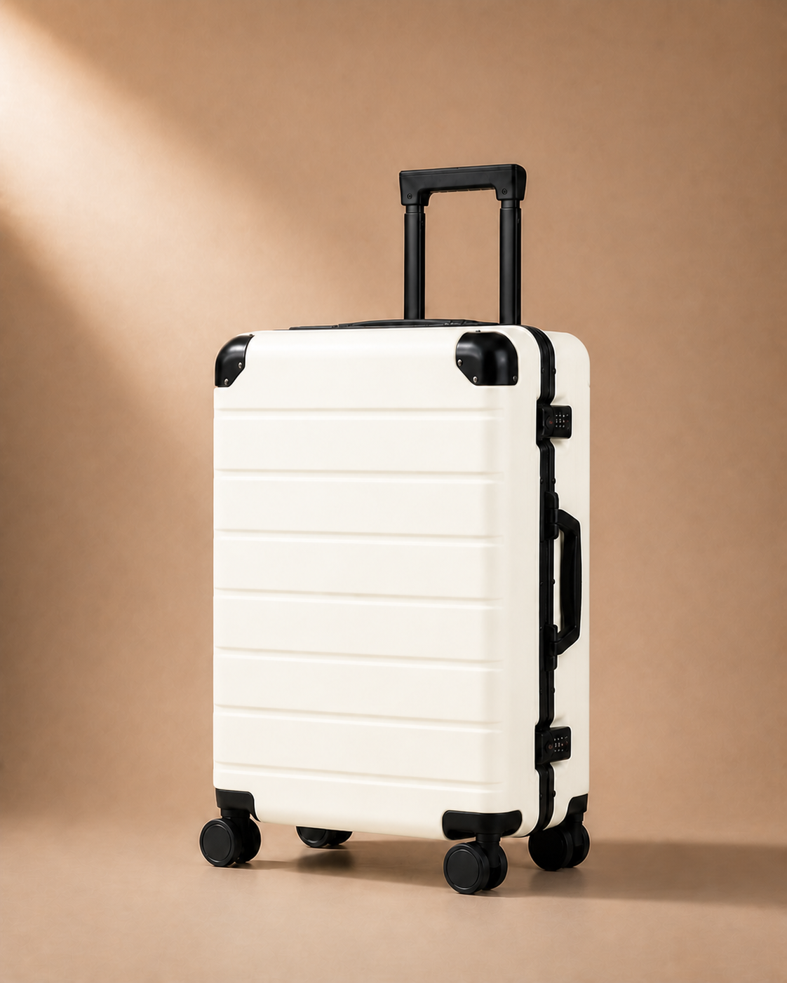 Runswick Large Capacity Cabin Suitcase - 20-28 Inch in White