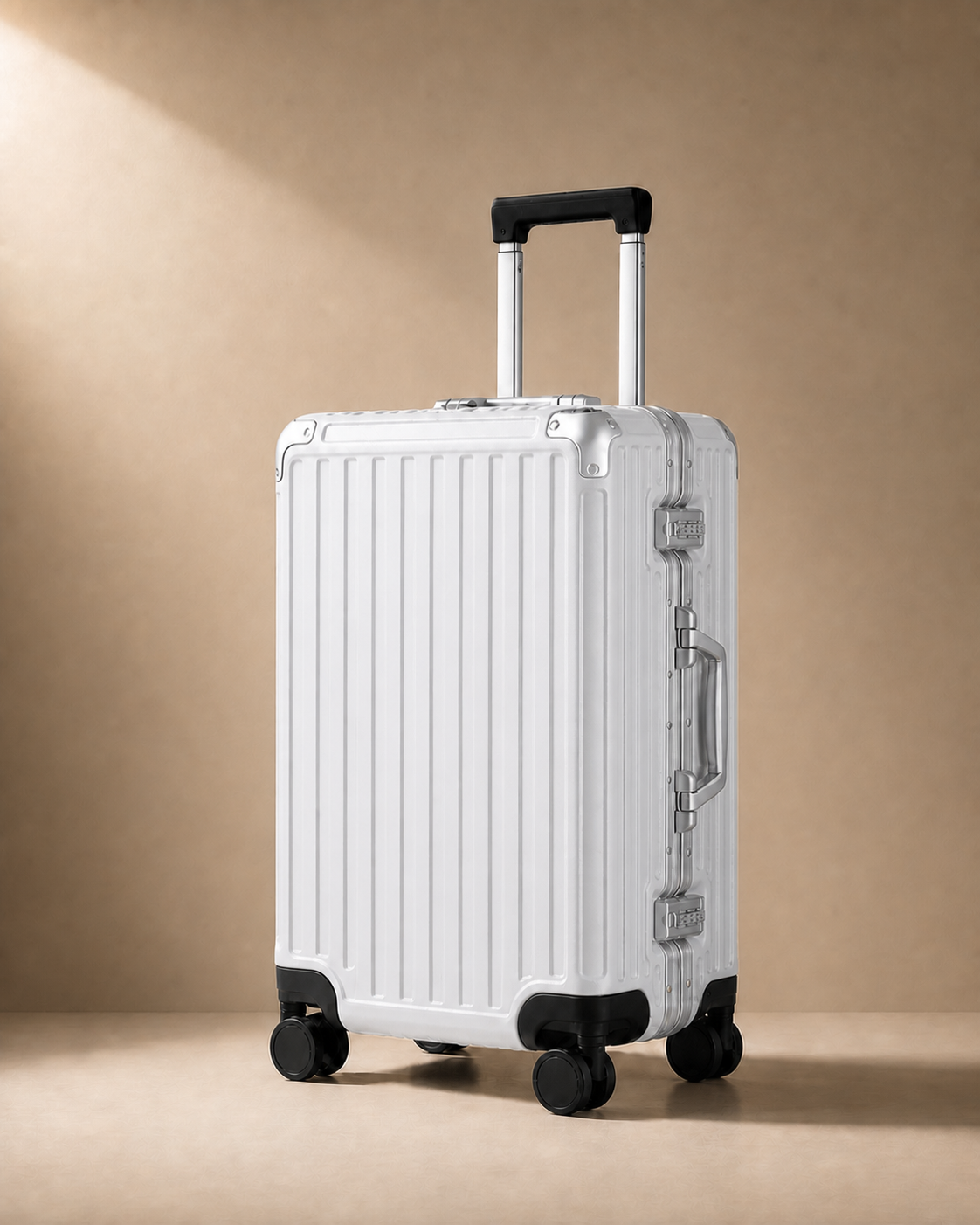 Embleton Lightweight Aluminium Frame Cabin Suitcase - 20 Inch in White