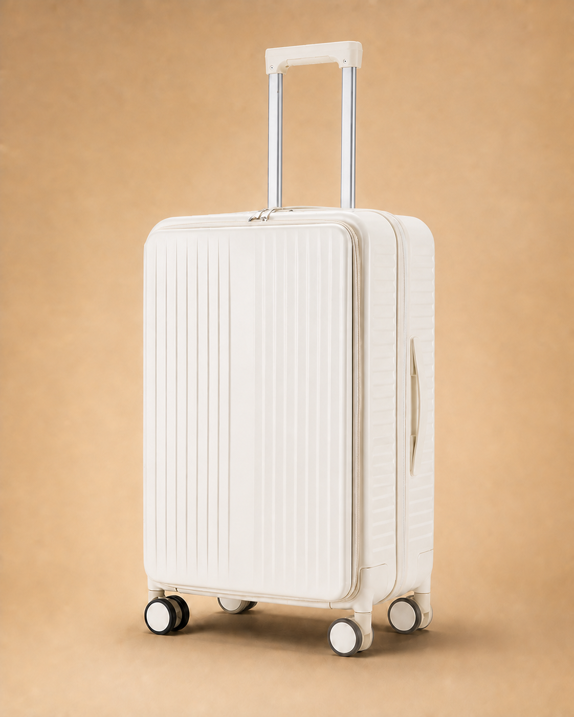 Keswick Large Capacity Expandable Cabin Suitcase - 20-30 Inch in White