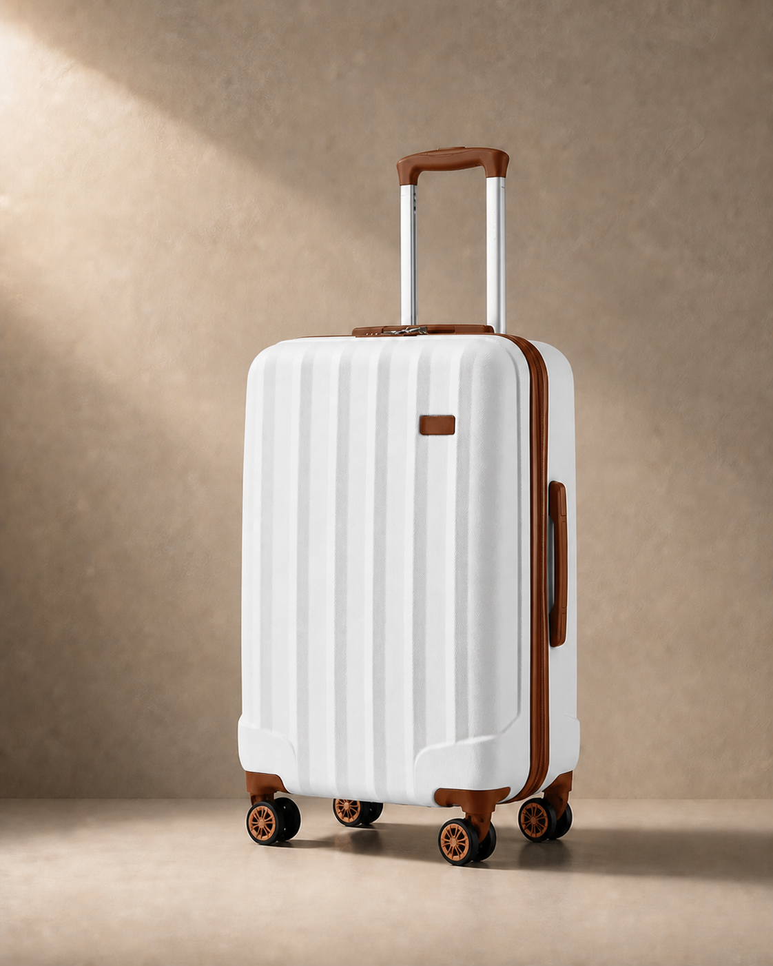 Exmouth Hard Shell Cabin Suitcase - 19/24/28 Inch in White