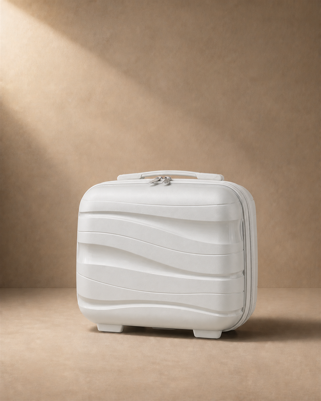 Housel Lightweight 14 Inch Hard Shell Travel Makeup Case in White