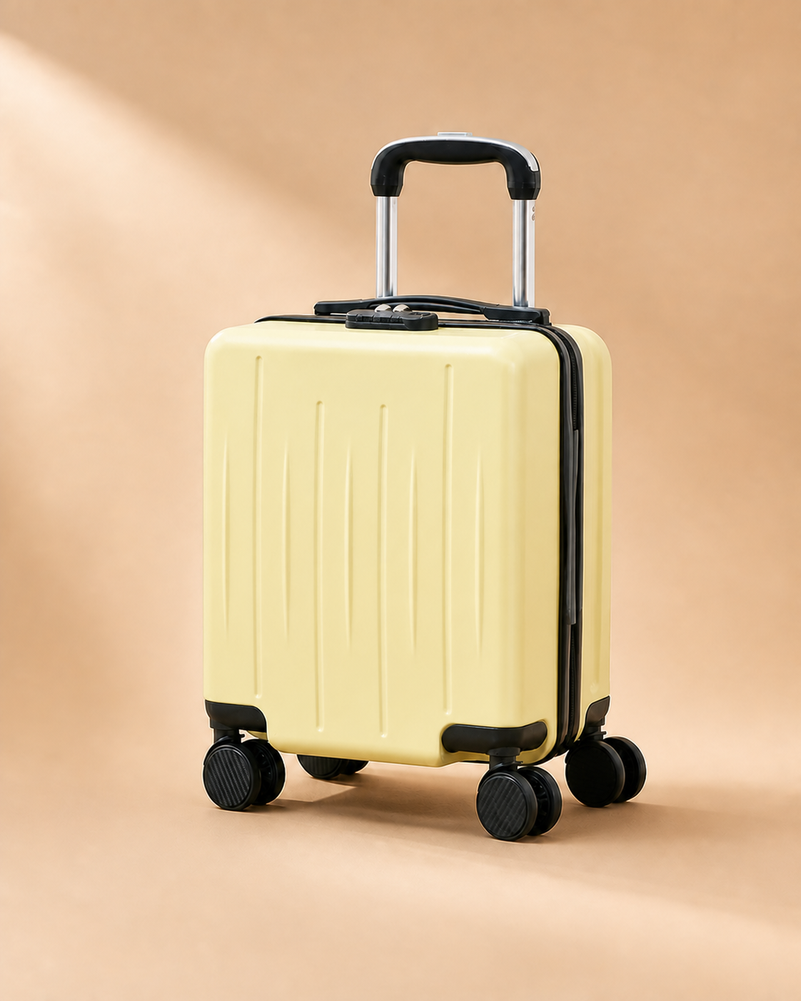 Fowey 14 Inch Hard Shell Travel Makeup Case in Yellow