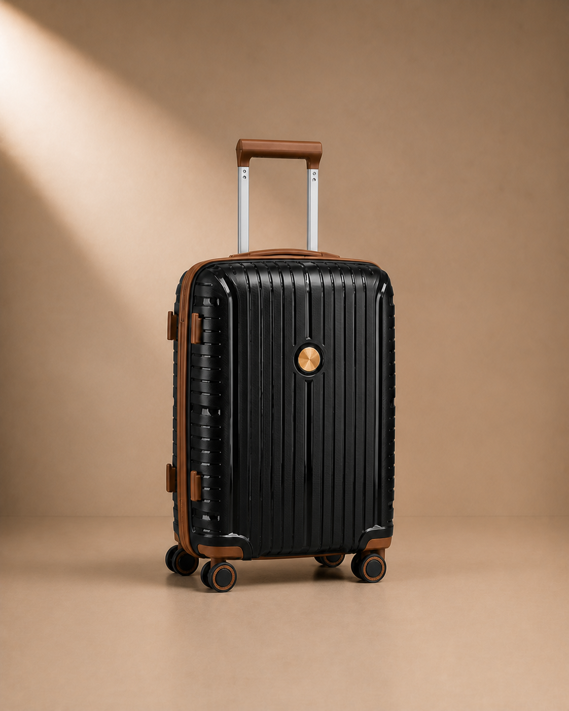 Clovelly 3 Piece Trolley Suitcase Set - 20/24/28 Inch in Black