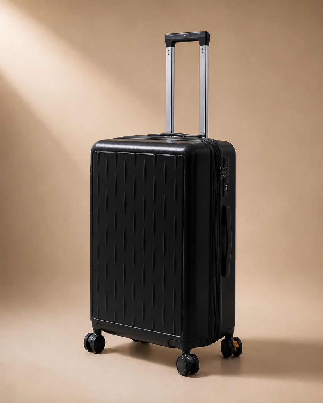 Buttermere Large Capacity Expandable Cabin Suitcase - 20-28 Inch in Black