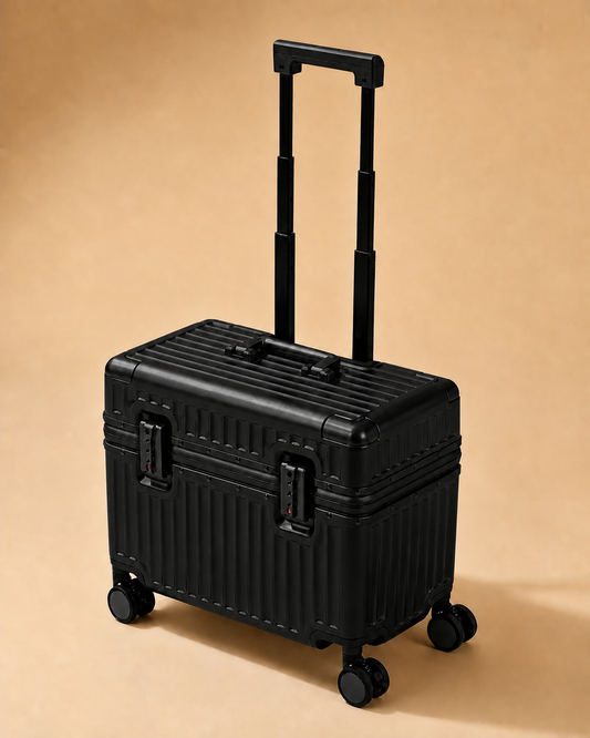 Croyde Front-Opening Cabin Suitcase - 18/20 Inch in Black