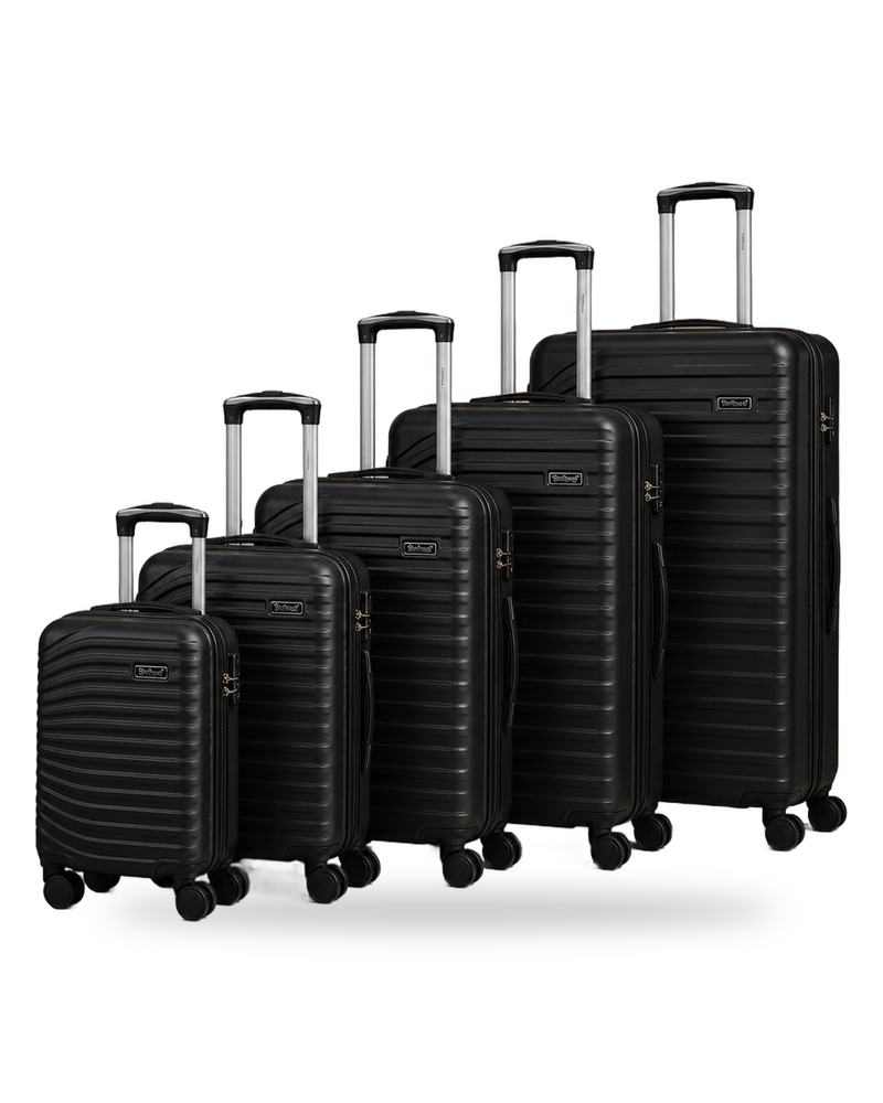 5 Piece Set in Black on white background