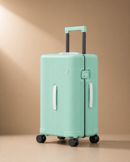 Lynton Hard Shell Cabin Suitcase - 20-30 Inch in Green - premium front view