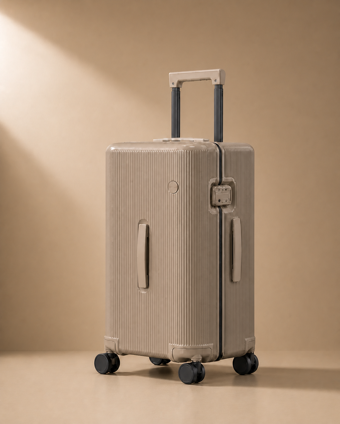 Lynton Hard Shell Cabin Suitcase - 20-30 Inch in Brown - premium front view
