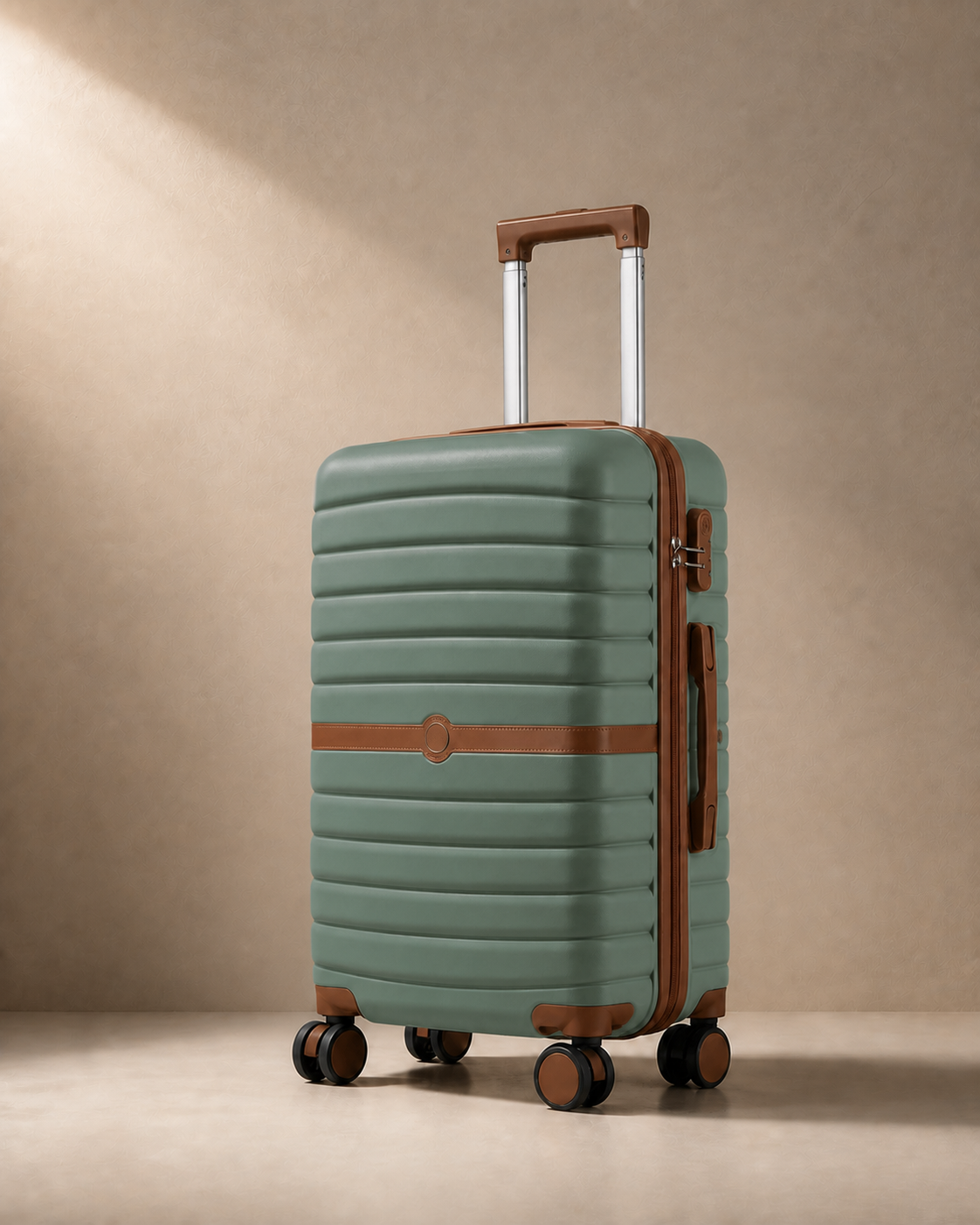 Corbridge Lightweight Hard Shell Cabin Suitcase - 20/24/28 Inch in Green