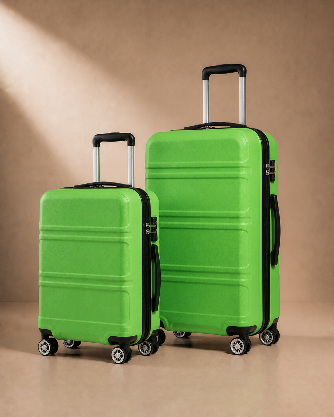 Tenby Hard Shell Cabin Suitcase - 12/20 Inch in green