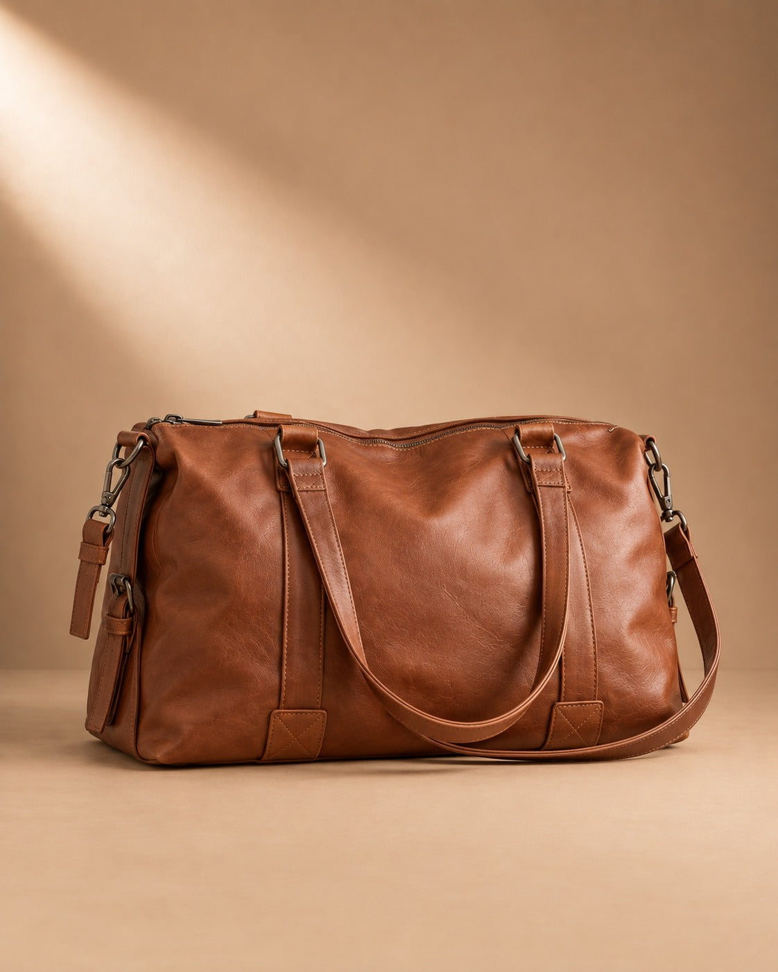 Masham Leather Weekend Holdall - Brown