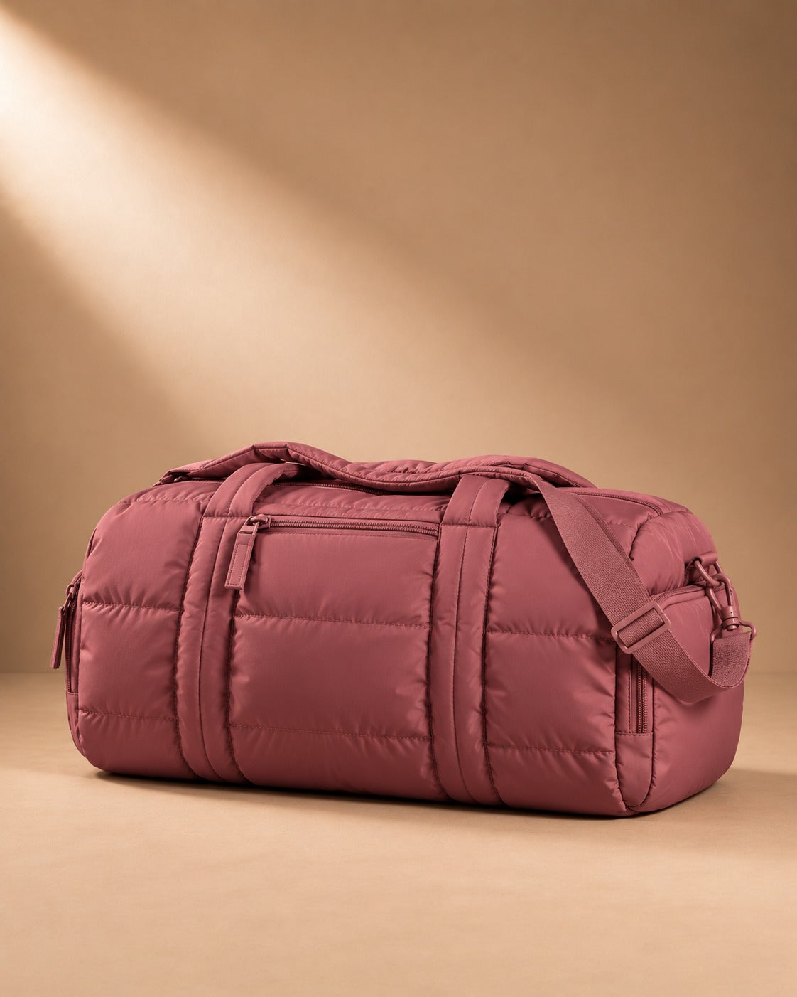 Thirsk Women's Quilted Gym Bag - Dark Pink