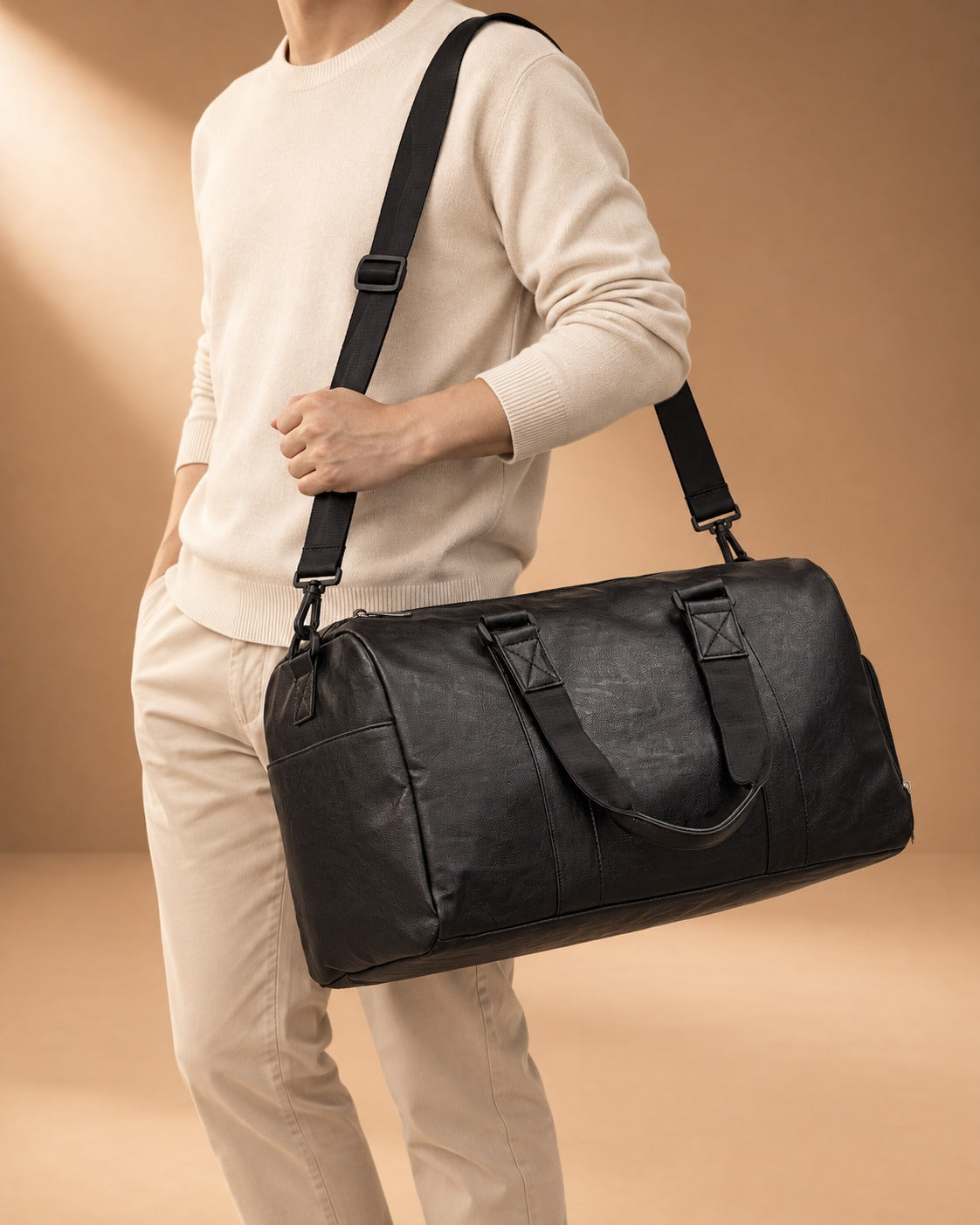Hawes Leather Duffle Bag - porte