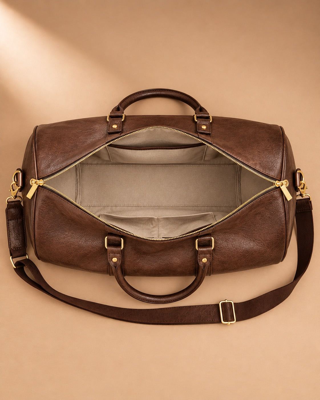 Ingleton Leather Weekender Duffle Bag - interieur