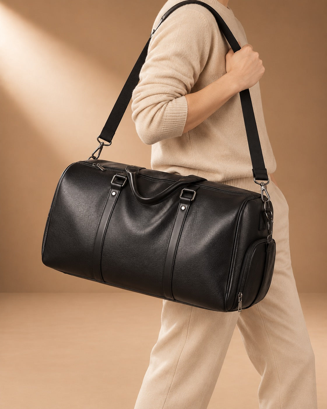 Kettlewell Retro Leather Duffle Bag - view 3