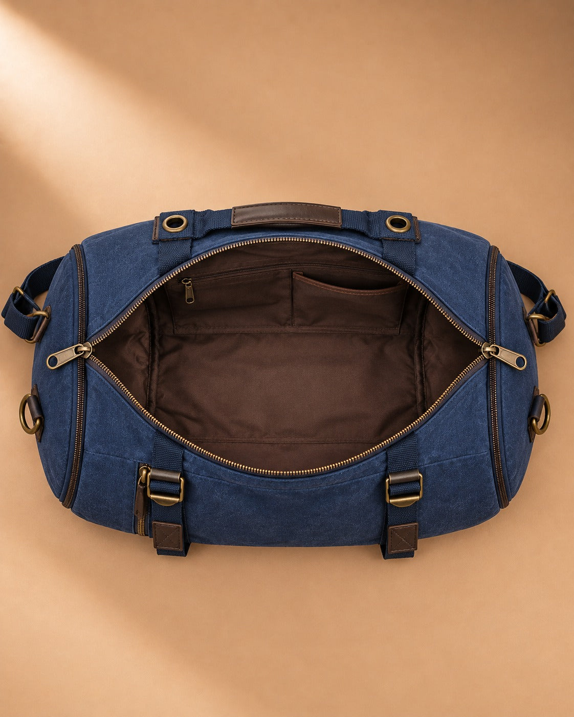 Arncliffe Canvas Barrel Duffle Backpack - interieur