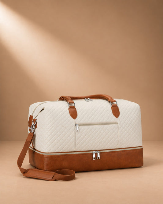 Buckden 3 Piece Quilted Weekender Set - face