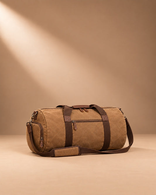 Carperby Vintage Canvas Barrel Duffle Bag - view 1
