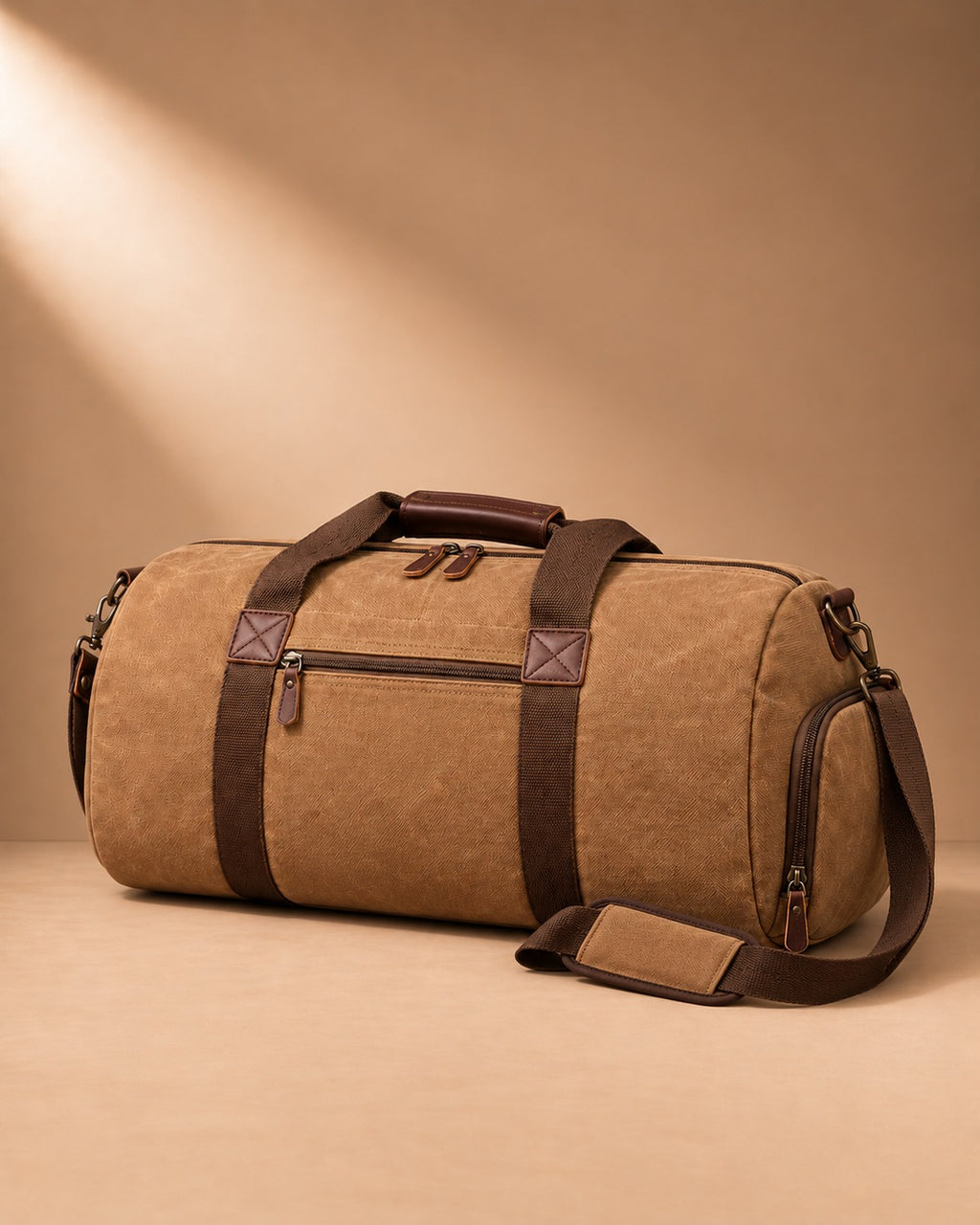 Carperby Vintage Canvas Barrel Duffle Bag - view 2