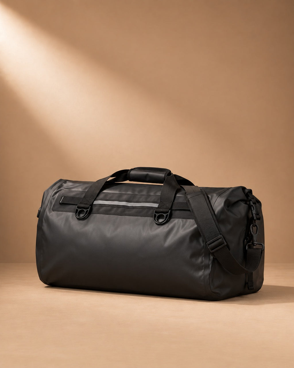 Wensley Waterproof Roll Top Duffle Bag - Black
