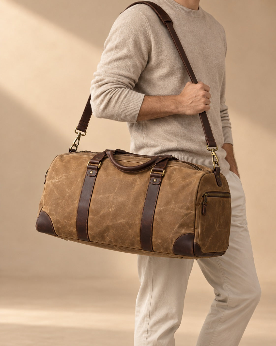 Starbotton Waxed Canvas Weekend Holdall - view 3