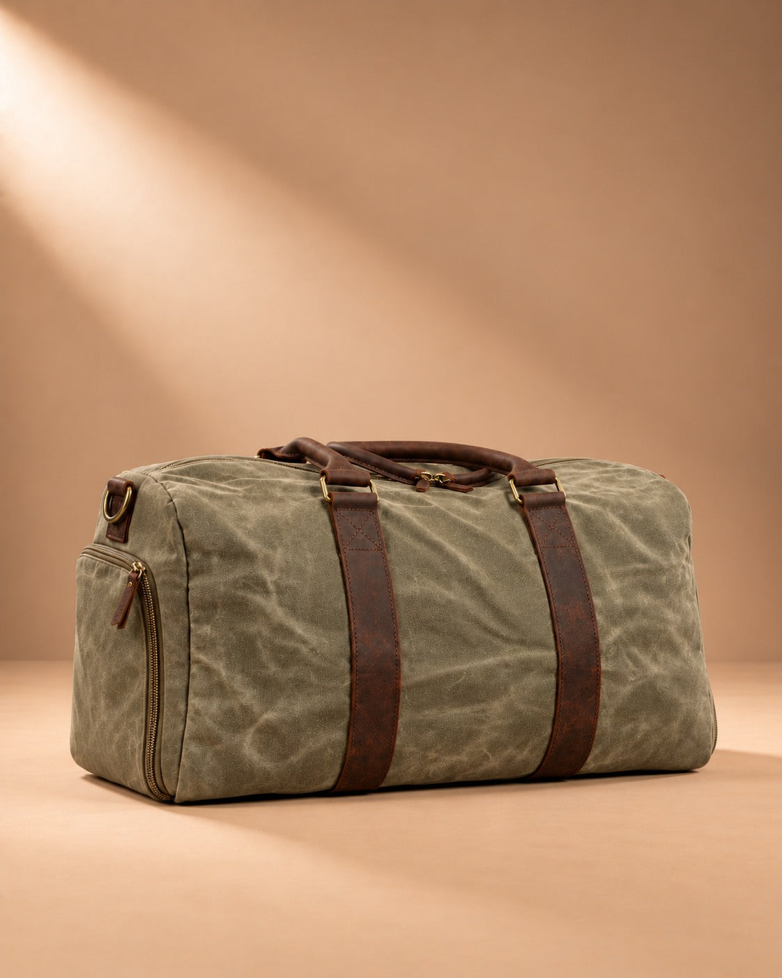 Starbotton Waxed Canvas Weekend Holdall - green
