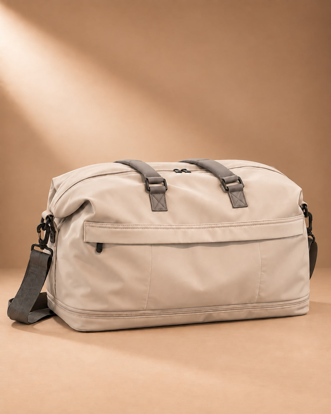 Threshfield Expandable Soft Travel Holdall - Beige