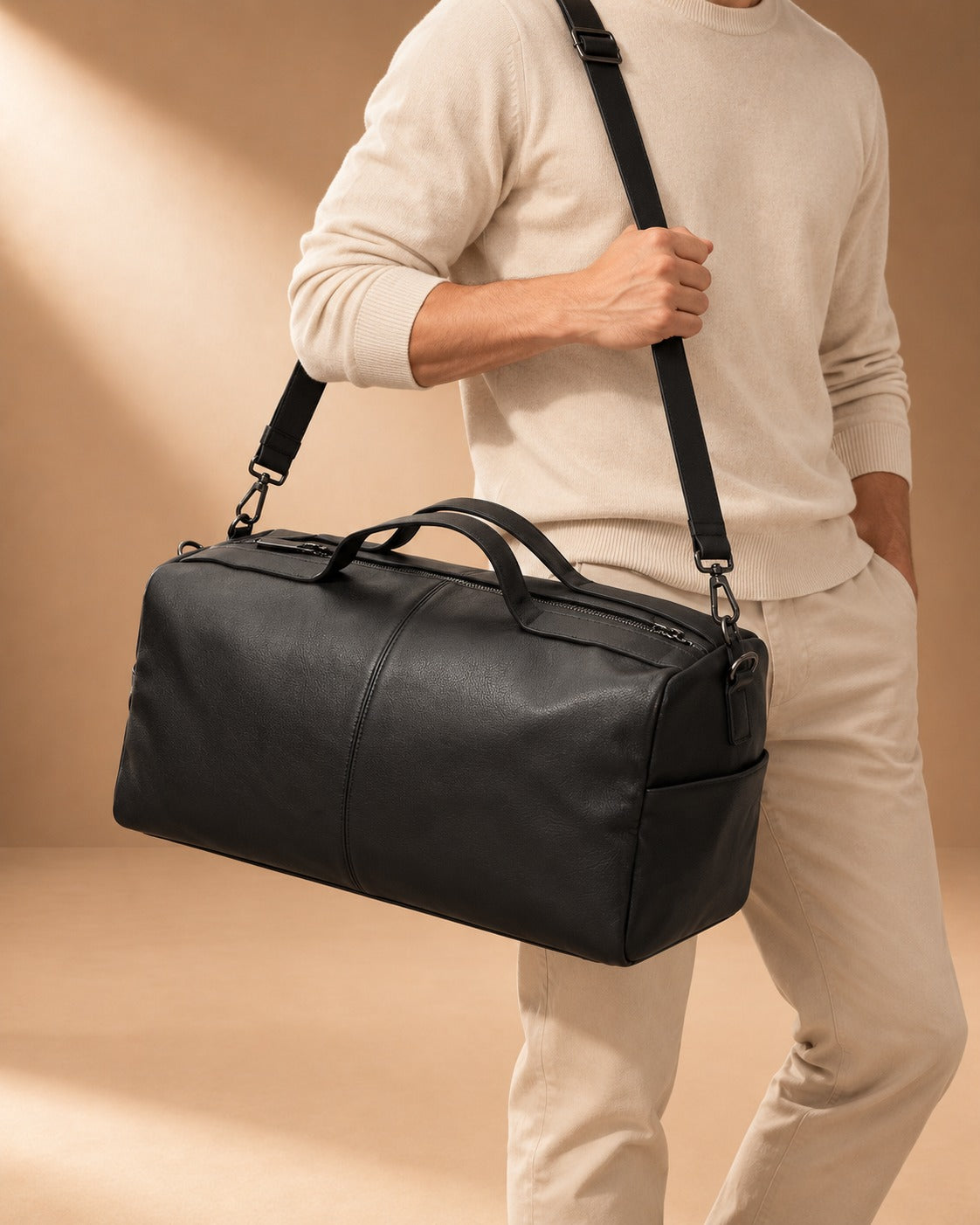 Hebden Leather Travel Duffle Bag - view 3