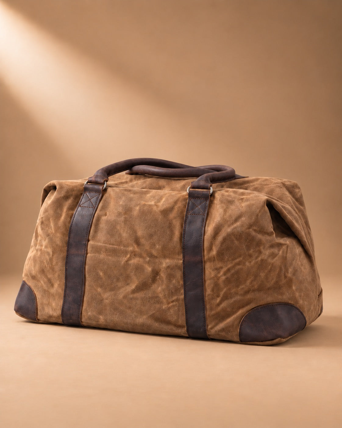 Airton Waxed Canvas Barrel Duffle Bag - face
