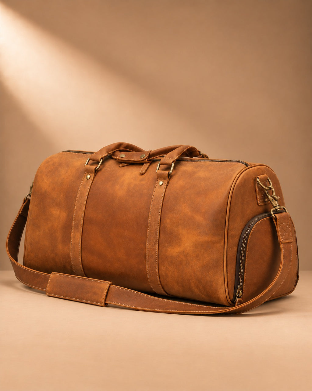 Addingham Full Grain Leather Duffle Bag - bout