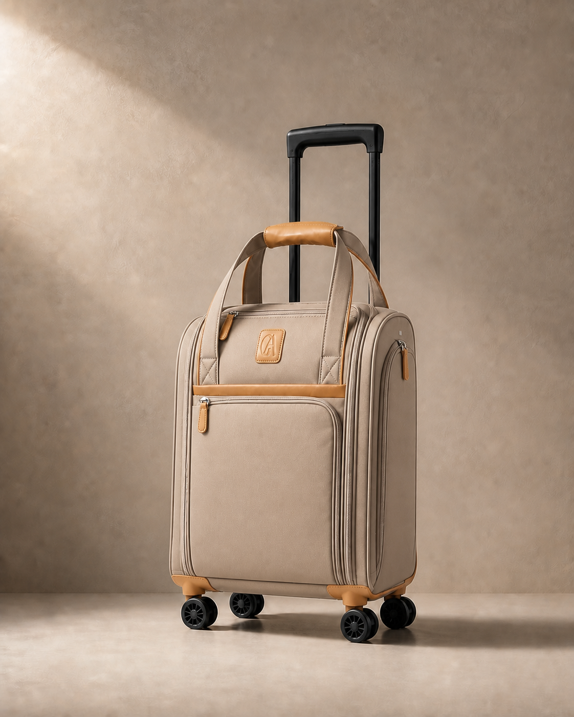 Whitby Cabin Suitcase with Laptop Pocket - 16 Inch in Cream