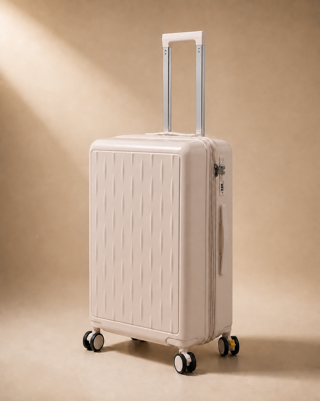 Buttermere Large Capacity Expandable Cabin Suitcase - 20-28 Inch in Milk Tea