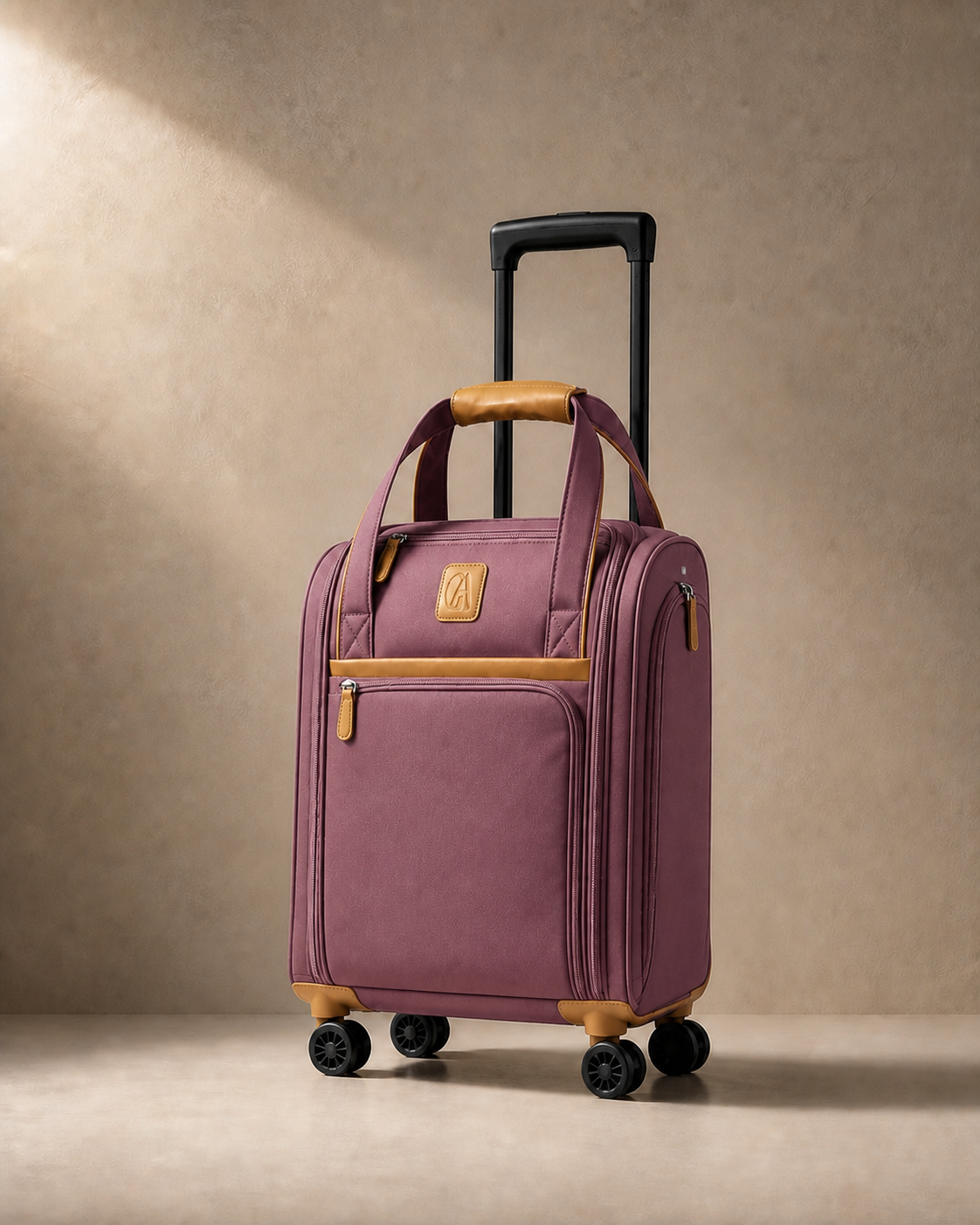 Whitby Cabin Suitcase with Laptop Pocket - 16 Inch in Pink