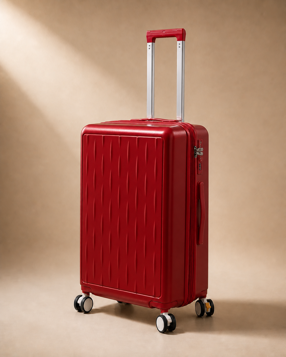 Buttermere Large Capacity Expandable Cabin Suitcase - 20-28 Inch in Red